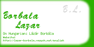 borbala lazar business card